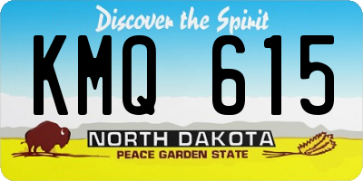 ND license plate KMQ615