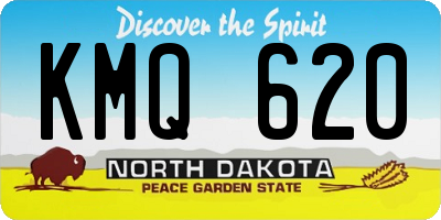 ND license plate KMQ620