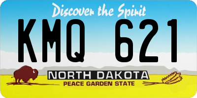 ND license plate KMQ621