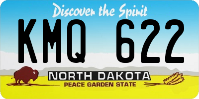 ND license plate KMQ622