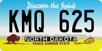 ND license plate KMQ625