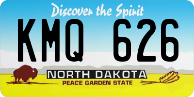 ND license plate KMQ626