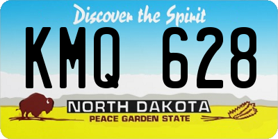 ND license plate KMQ628