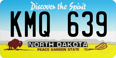 ND license plate KMQ639