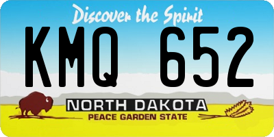 ND license plate KMQ652