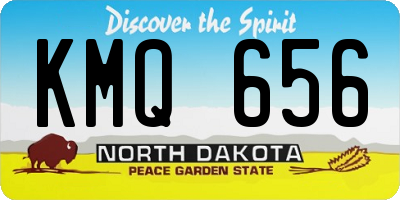 ND license plate KMQ656