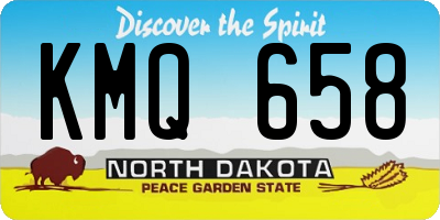 ND license plate KMQ658