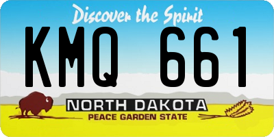 ND license plate KMQ661