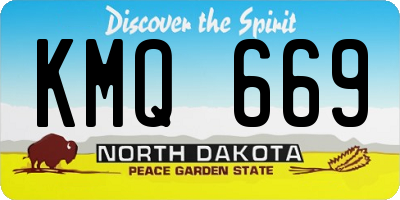 ND license plate KMQ669