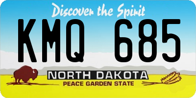 ND license plate KMQ685