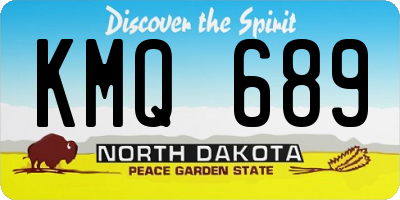 ND license plate KMQ689