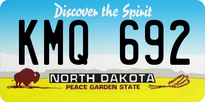 ND license plate KMQ692