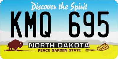 ND license plate KMQ695
