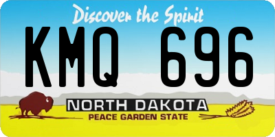 ND license plate KMQ696