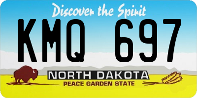 ND license plate KMQ697