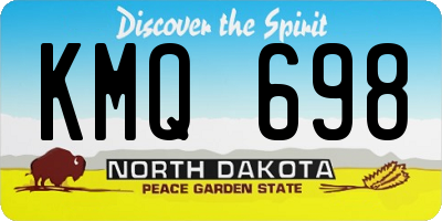 ND license plate KMQ698