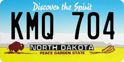 ND license plate KMQ704