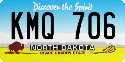ND license plate KMQ706