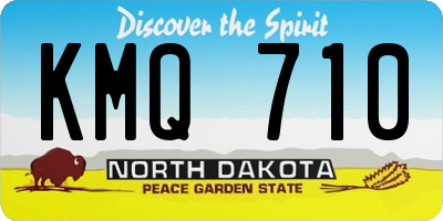 ND license plate KMQ710