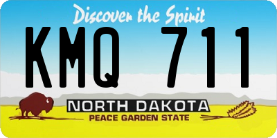 ND license plate KMQ711