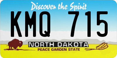 ND license plate KMQ715