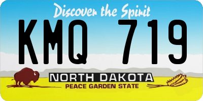 ND license plate KMQ719