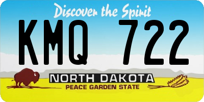 ND license plate KMQ722