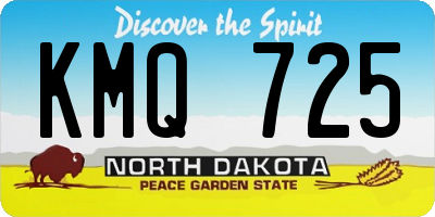 ND license plate KMQ725