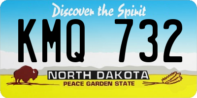ND license plate KMQ732