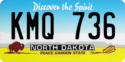 ND license plate KMQ736