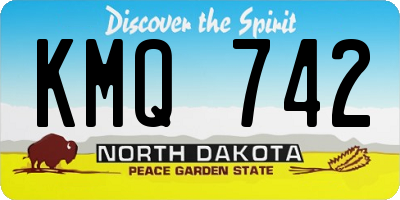 ND license plate KMQ742