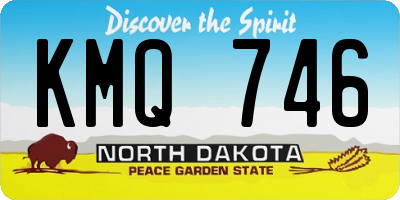 ND license plate KMQ746