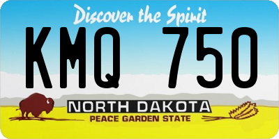 ND license plate KMQ750