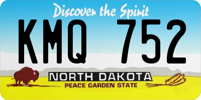 ND license plate KMQ752