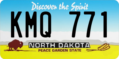 ND license plate KMQ771