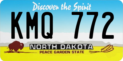 ND license plate KMQ772