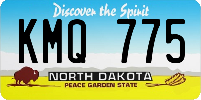 ND license plate KMQ775