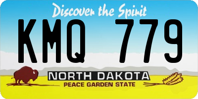 ND license plate KMQ779
