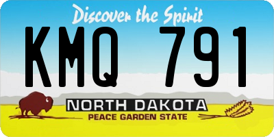 ND license plate KMQ791