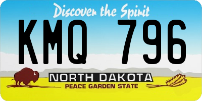 ND license plate KMQ796