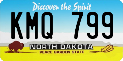 ND license plate KMQ799