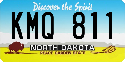 ND license plate KMQ811
