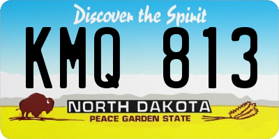ND license plate KMQ813