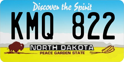 ND license plate KMQ822