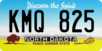 ND license plate KMQ825