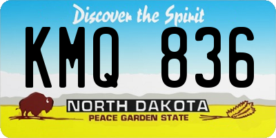 ND license plate KMQ836