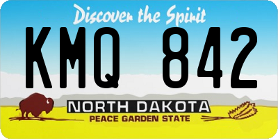 ND license plate KMQ842