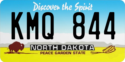 ND license plate KMQ844