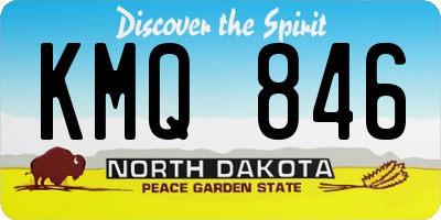 ND license plate KMQ846