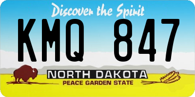 ND license plate KMQ847